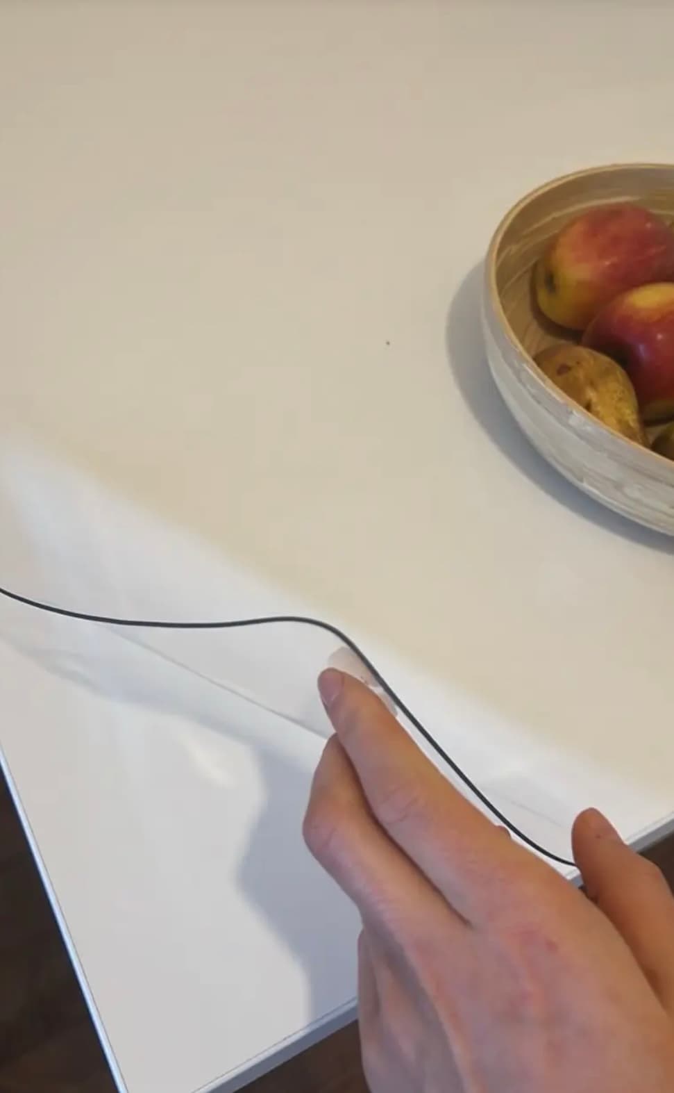 Tappeto in PVC trasparente sul piano — realizzazione per un nostro cliente